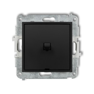 Mechanizm łącznika schodowego w stylu amerykańskim (jeden klawisz, bez piktogramu) Karlik MINI czarny mat 12MWPUS-3.1