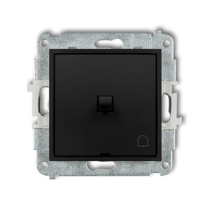 Mechanizm łącznika zwierny dzwonek w stylu amerykańskim Karlik MINI czarny mat 12MWPUS-4