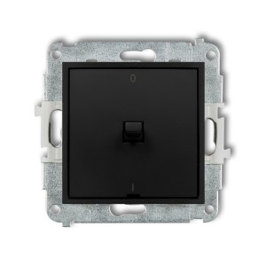 Mechanizm łącznika dwubiegunowego w stylu amerykańskim Karlik MINI czarny mat 12MWPUS-9