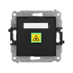 Mechanizm gniazda światłowodowego/optycznego pojedynczego Karlik MINI czarny mat 12MGOP-1