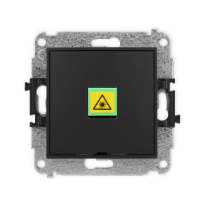 Mechanizm gniazda światłowodowego/optycznego pojedynczego, bez pola opisowego Karlik MINI czarny mat 12MGOPBO-1