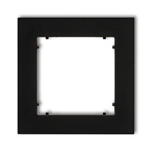 Ramka uniwersalna pojedyncza kwadratowa z tworzywa Karlik MINI czarny mat 12MR-1