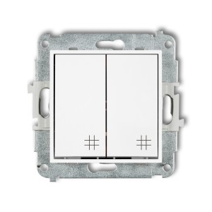 Mechanizm łącznika podwójnego krzyżowego Karlik MINI biały mat 25MWP-66