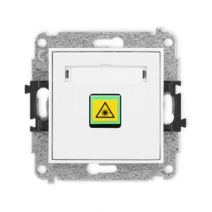 Mechanizm gniazda światłowodowego/optycznego pojedynczego Karlik MINI biały mat 25MGOP-1