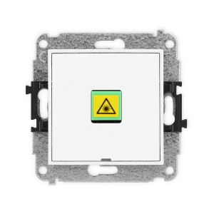 Mechanizm gniazda światłowodowego/optycznego pojedynczego, bez pola opisowego Karlik MINI biały mat 25MGOPBO-1