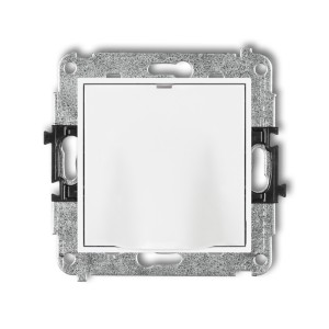 Mechanizm wypustu kablowego Karlik MINI biały mat 25MWPK