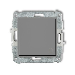 Mechanizm łącznika zwierny dzwonek  Karlik MINI szary mat 27MWP-4