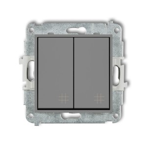 Mechanizm łącznika podwójnego krzyżowego Karlik MINI szary mat 27MWP-66