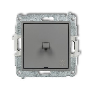 Mechanizm łącznika zwierny światło w stylu amerykańskim Karlik MINI szary mat 27MWPUS-5