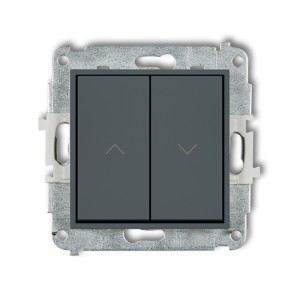 Mechanizm łącznika żaluzjowego z podtrzymaniem Karlik MINI grafitowy mat 28MWP-88
