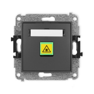 Mechanizm gniazda światłowodowego/optycznego pojedynczego Karlik MINI grafitowy mat 28MGOP-1