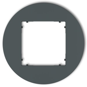 Ramka uniwersalna pojedyncza okrągła z tworzywa Karlik MINI grafitowy mat 28MRTO-1