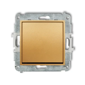 Mechanizm łącznika schodowego (jeden klawisz bez piktogramu) Karlik MINI złoty 29MWP-3.1