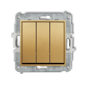 Mechanizm łącznika potrójnego Karlik MINI złoty 29MWP-7