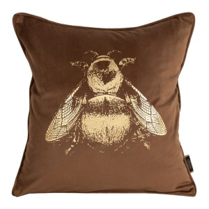 POSZEWKA WELUR VELVET PSZCZOŁA 45X45 CEGLANA