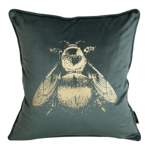 POSZEWKA WELUR VELVET PSZCZOŁA 45X45 CM MIĘTOWA