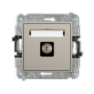 Mechanizm gniazda antenowego pojedynczego TV  Karlik MINI taupe 60MGTV-1