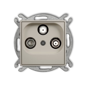 Mechanizm gniazda abonenckiego 2 wyjścia SAT + TV Karlik MINI taupe 60MGSN