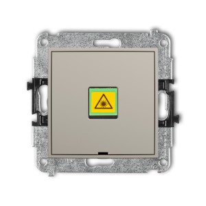 Mechanizm gniazda światłowodowego/optycznego pojedynczego, bez pola opisowego Karlik MINI taupe 60MGOPBO-1