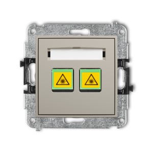 Mechanizm gniazda światłowodowego/optycznego podwójnego Karlik MINI taupe 60MGOP-2