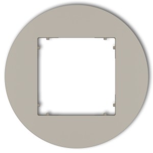 Ramka uniwersalna pojedyncza okrągła z tworzywa Karlik MINI taupe 60MRTO-1