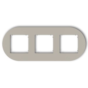 Ramka uniwersalna potrójna okrągła z tworzywa Karlik MINI taupe 60MRTO-3