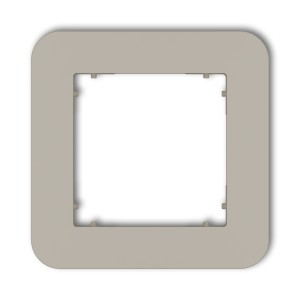 Ramka uniwersalna pojedyncza zaokrąglona z tworzywa Karlik MINI taupe 60MRTZ-1