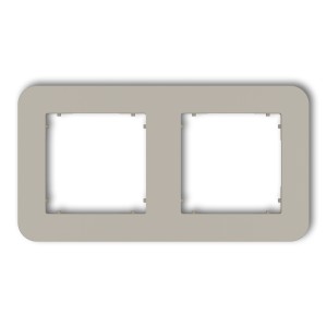 Ramka uniwersalna podwójna zaokrąglona z tworzywa Karlik MINI taupe 60MRTZ-2