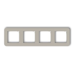 Ramka uniwersalna poczwórna zaokrąglona z tworzywa Karlik MINI taupe 60MRTZ-4