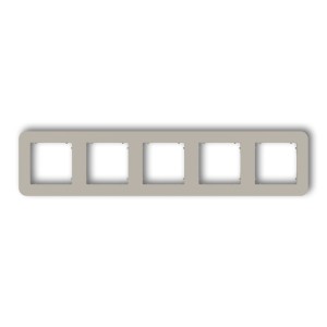 Ramka uniwersalna pięciokrotna zaokrąglona z tworzywa Karlik MINI taupe 60MRTZ-5