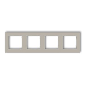 Ramka uniwersalna poczwórna kwadratowa z tworzywa Karlik MINI taupe 60MR-4
