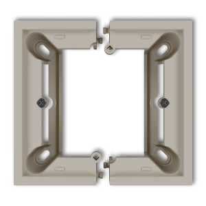 Puszka natynkowa pojedyncza, składana MINI Karlik MINI taupe 60DPU-1