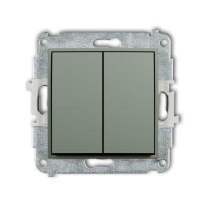 Mechanizm łącznika żaluzjowego z podtrzymaniem (dwa klawisze bez piktogramów) Karlik MINI szałwiowy 61MWP-88.1