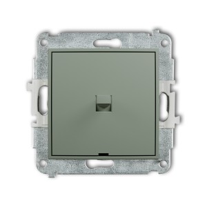 Mechanizm łącznika zwiernego, jednobiegunowego w stylu amerykańskim (jeden klawisz bez piktogramu) Karlik MINI szałwiowy 61MWPUS-4.1