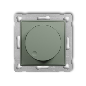 Mechanizm elektronicznego regulatora oświetlenia przyciskowo-obrotowego do współpracy z zasilaczami sterowanymi napięciem 1–10 V Karlik MINI szałwiowy 61MRO-3