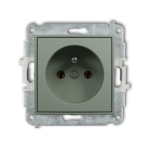 Mechanizm gniazda pojedynczego z uziemieniem 2P+Z (bez przesłon torów prądowych) Karlik MINI szałwiowy 61MGP-1z