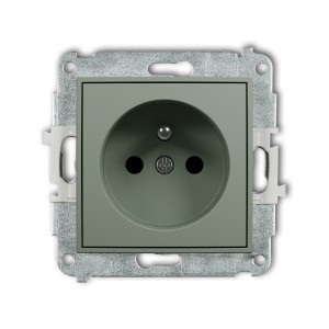 Mechanizm gniazda pojedynczego z uziemieniem 2P+Z (przesłony torów prądowych) Karlik MINI szałwiowy 61MGP-1zp