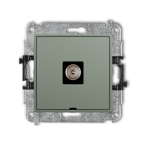 Mechanizm gniazda antenowego pojedynczego TV, bez pola opisowego Karlik MINI szałwiowy 61MGTVBO-1