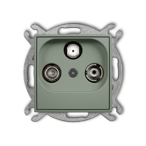 Mechanizm gniazda abonenckiego RTV-SAT końcowego 1,5dB Karlik MINI szałwiowy 61MGS