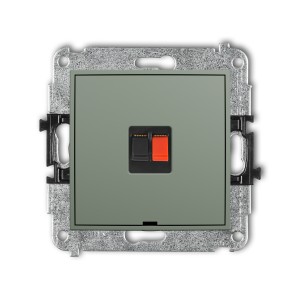 Mechanizm gniazda głośnikowego pojedynczego, bez pola opisowego Karlik MINI szałwiowy 61MGGBO-1