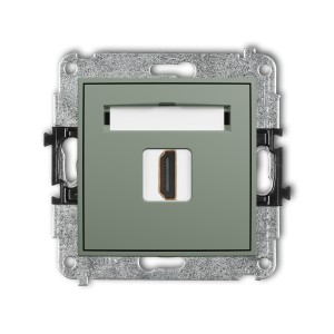 Mechanizm gniazda pojedynczego HDMI 2.0, 4K Karlik MINI szałwiowy 61MHDMI-3