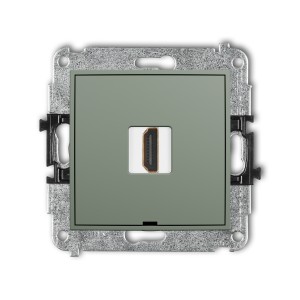 Mechanizm gniazda pojedynczego HDMI 2.0, 4K, bez pola opisowego Karlik MINI szałwiowy 61MHDMIBO-3