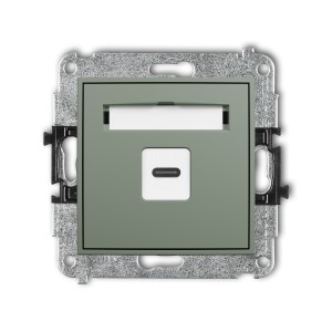 Mechanizm gniazda pojedynczego 1xUSB C-C Karlik MINI szałwiowy 61MGUSB-7