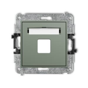 Mechanizm gniazda multimedialnego pojednczego bez modułu (standard Keystone) Karlik MINI szałwiowy 61MGM-1P