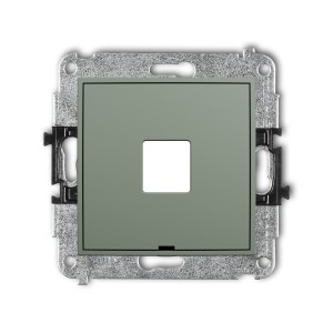 Mechanizm gniazda multimedialnego pojedynczego bez modułu, bez pola opisowego (standard Keystone) Karlik MINI szałwiowy 61MGMBO-1P