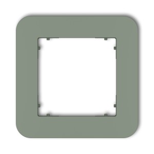 Ramka uniwersalna pojedyncza zaokrąglona z tworzywa Karlik MINI szałwiowy 61MRTZ-1