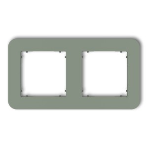 Ramka uniwersalna podwójna zaokrąglona z tworzywa Karlik MINI szałwiowy 61MRTZ-2