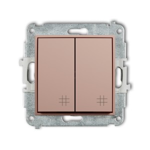 Mechanizm łącznika podwójnego krzyżowego Karlik MINI łososiowy 62MWP-66