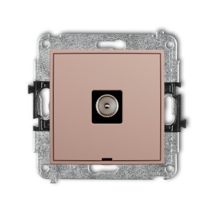 Mechanizm gniazda antenowego pojedynczego TV, bez pola opisowego Karlik MINI łososiowy 62MGTVBO-1