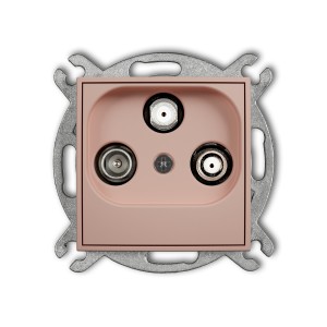 Mechanizm gniazda abonenckiego 2 wyjścia SAT + TV Karlik MINI łososiowy 62MGSN